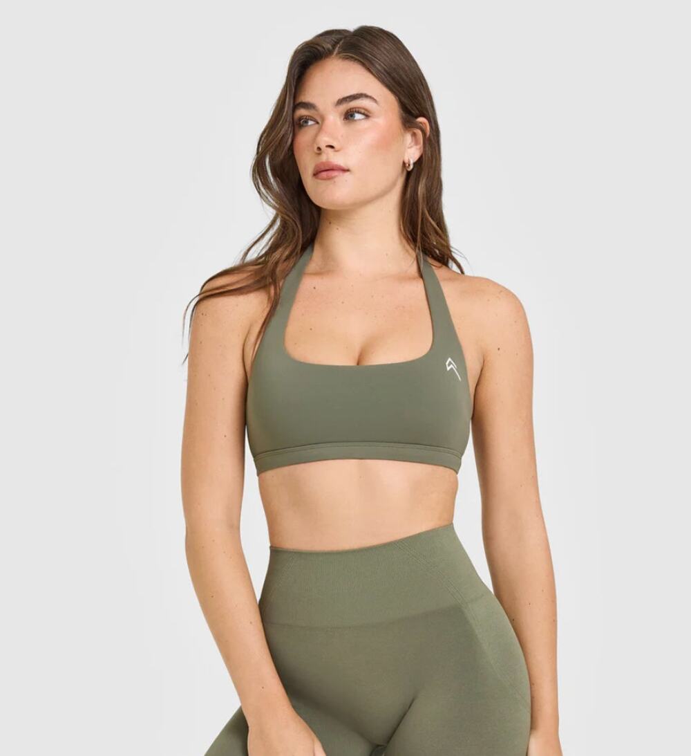 Oner Active Easy Lift Halter Sports Bra XS Alpine Green